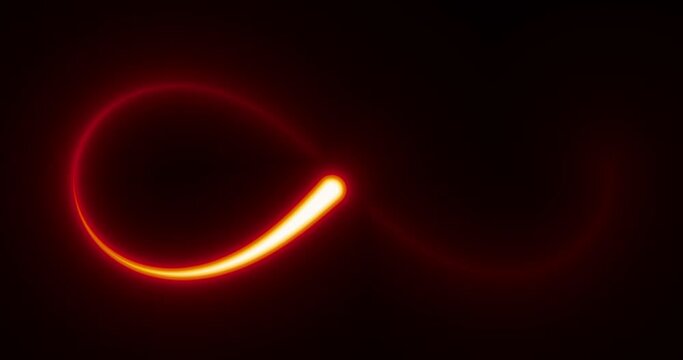 An animated glowing infinity sign