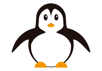 Pingüinos pequeños y adorables negros y blancos.