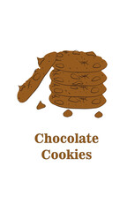 chocolate cookies graphic vector