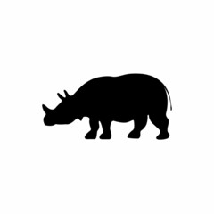 Rhinoceros silhouette vector illustration isolated