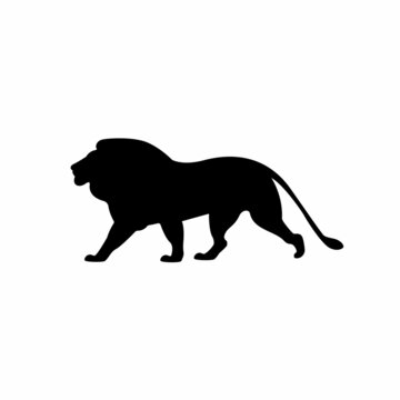 Lion silhouette vector illustration isolated
