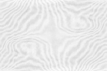 Fototapeta na wymiar Abstract waves pattern on white color linen fabric for texture background