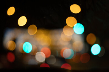 Fototapeta premium Bokeh Christmas lights