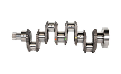 New engine crankshaft. Spare part. 