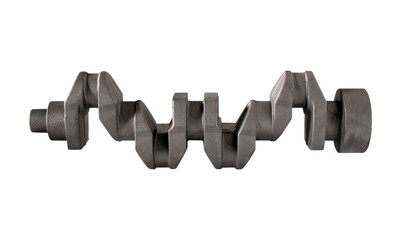 New engine crankshaft. Spare part. 