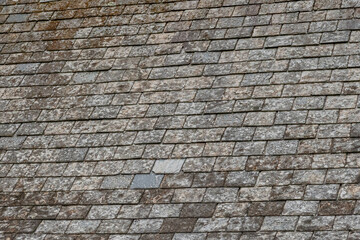 close up of slates on old slate roof
