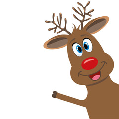 the christmas fawn looks out