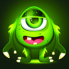 Fantastic cool monster cartoon character. Vector illutration. © Tatiana