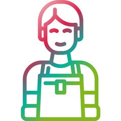 delivery man gradient icon