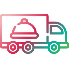 Obraz premium food truck gradient icon