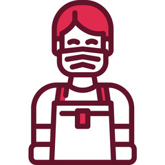 delivery man one color icon