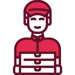 delivery man one color icon