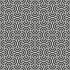 Fototapeta premium Seamless Art Deco geometric circle overlap pattern background