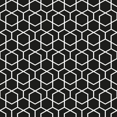 Seamless hexagonal mesh abstract geometric pattern background