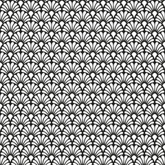Seamless Art Deco scallop pattern background