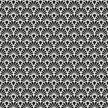 Seamless Art Deco scallop pattern background