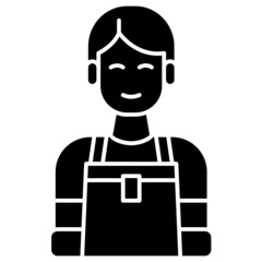 delivery man solid icon