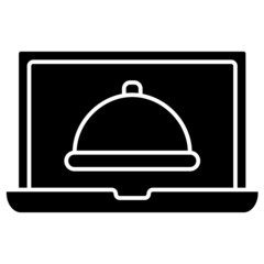 food delivery solid icon