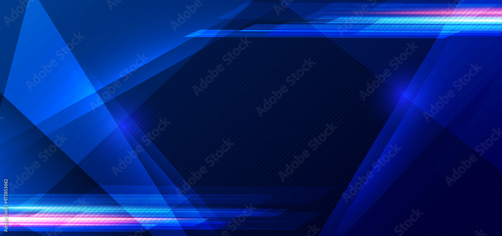 Aufkleber abstract technology geometric overlapping hi speed line movement design background.