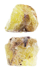 set of saamite (fluorapatite) stones cutout