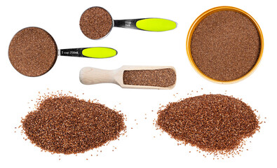 set of teff seeds cutout on white