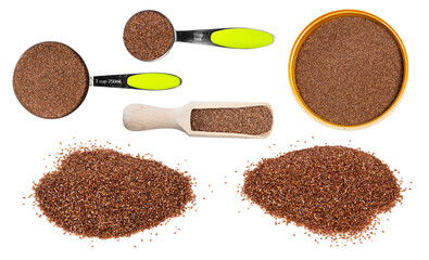 set of teff seeds cutout on white