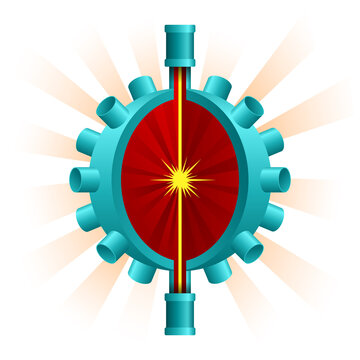 Laser-based Thermal Nuclear Reactor - 3D Icon