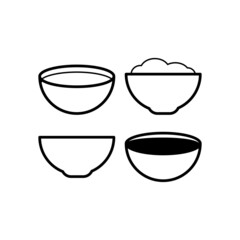 Bowl line icon