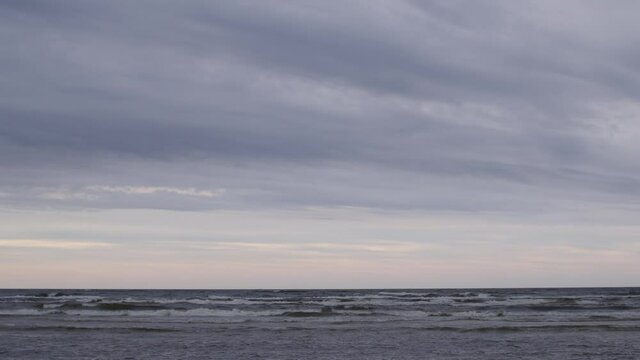 Moody Baltic Sea and gloomy sky.