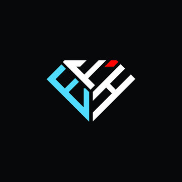 EFH letter logo creative design. EFH unique design