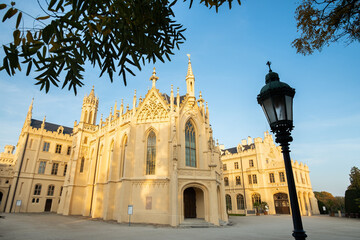 Lednice castle Chateau in Moravia, Czech Republic. UNESCO World Heritage Site