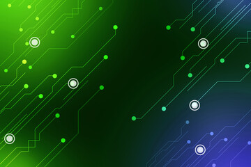 Fototapeta premium 2d illustration Abstract futuristic electronic circuit technology background 