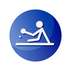 Table tennisicon. A symbol dedicated to sports and games. Vector illustrations.