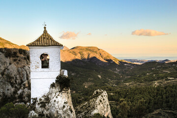 Fototapeta na wymiar Tower bell of the Castle of Guadalest