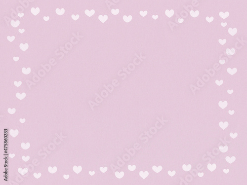 くすみピンクとハートフレームのラブリーな背景 Background Canvas Print Backgrou 桜 マチ