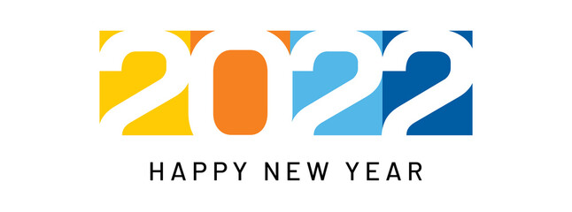 Happy new year 2022, horizontal banner. Brochure or calendar cover design template. Cover of business diary for 20 22 with wishes. The art of cutting paper.