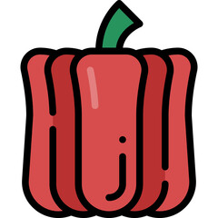 bell pepper filled outline icon