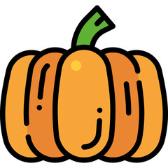 pumpkin filled outline icon