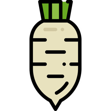 recommend clip art: white radish filled outline icon