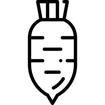 recommend clip art: white radish outline icon