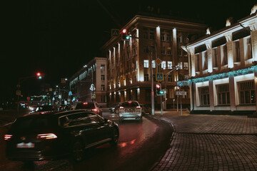 Fototapeta premium night city street