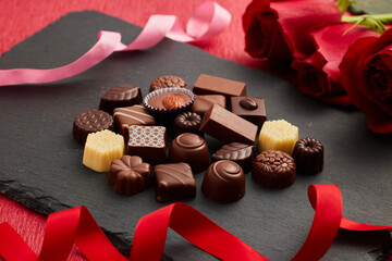 チョコレートの盛り合わせ
