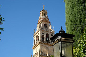 Old bell tower of Mosque-Cathedral of Cordoba in Spain