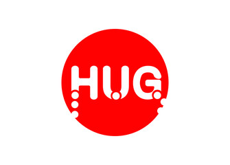HUG letter logo and icon design template