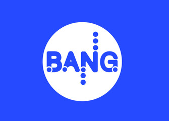 BANG letter logo and icon design template