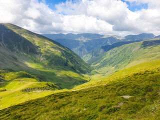 landscape with sky, Bandei Valley, Fagaras Mountains, Romania 