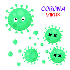 corona virus background. Omicron Varian. Desease Syndrome. Pandemic element. Editable Vector. EPS10