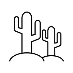 Cactus vetor icon isolated on white background. eps 10