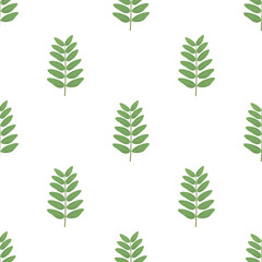 Fototapeta na wymiar vector seamless pattern with gokshura tribulus leaves