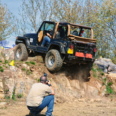 Fototapeta premium shooting sport automobile tout terrain